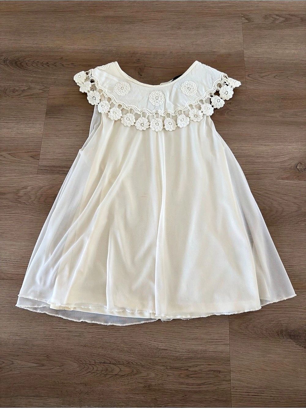 Topshop Floral Lace Collar Top